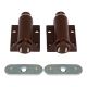 Brown Plastic Magnetic Push/Touch Catch 2pk