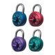 Combo Lock 3-Digit Asst w/Aluminum Cover Assorted