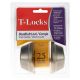 T-Lock Double Cylinder Deadbolt Antique Brass