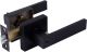 Square/European Entrance Lever Lock Black