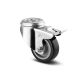 Castor 2i Grey Poly w/ Swivel Bolt Hole & Brake