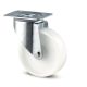 Castor 2i Swivel Plate White Polypropylene Wheel