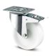 Castor Swivel Plate w/Brake 2i (50mm) White