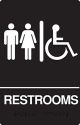 Restroom Sign Handicap Accessible w/Braille 6ix9i