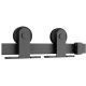 Toledo Barn Door Kit Top Mount Matte Black