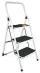 Ladder 3 Step with Hand Rail White Pretul