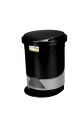 Round Waste Paper Pedal Bin 12L Gray/Black Pinto