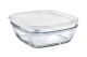 Square Glass Bowl 9i w/Lid