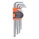 Tactix Hex Key 9pc Set SAE Ball Pein