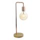 Table Lamp Rose Gold with Wood Base