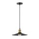 Wall Fixture 1LT 60W Max Black and Gold w/Flat