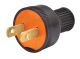 Round Male Plug 110V 2Pin 2pk Light Duty Voltech