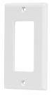 Decor Wall/Face Plate Single White Plastic