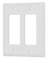 Double Decor Wall Plate Plastic Classic White