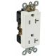 Decorative 20A Tamper Resistant Flush Receptacle