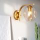 Wall Light Gold & Amber Glass