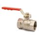 Ball Valve 3/4i Chrome w/Red Lever