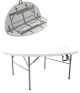 Folding Table Round White 6ft