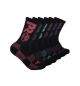 Ladies Timberland Rugged Crew Sock Black 6pk