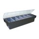 Condiment Dispenser 4 Compartment Black