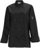 Chef Jacket Women's Medium Black Tapered Fit