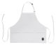 Bib Apron Mid Length White 3 Pocket