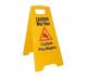 Wet Floor Caution Sign 12x25 Yello