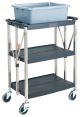 Folding Utility Cart 3-Tier Black 36i H x 29i W