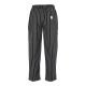 Unisex Cook Pant Blk w/White Chalk Stripe Large