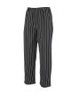 Unisex Cook Pant Blk w/White Chalk Stripe Small